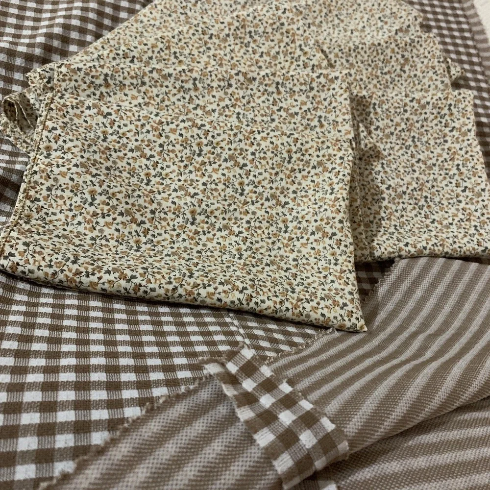 Vtg Custom Handmade Tablecloth 8 coordinating napkins 100